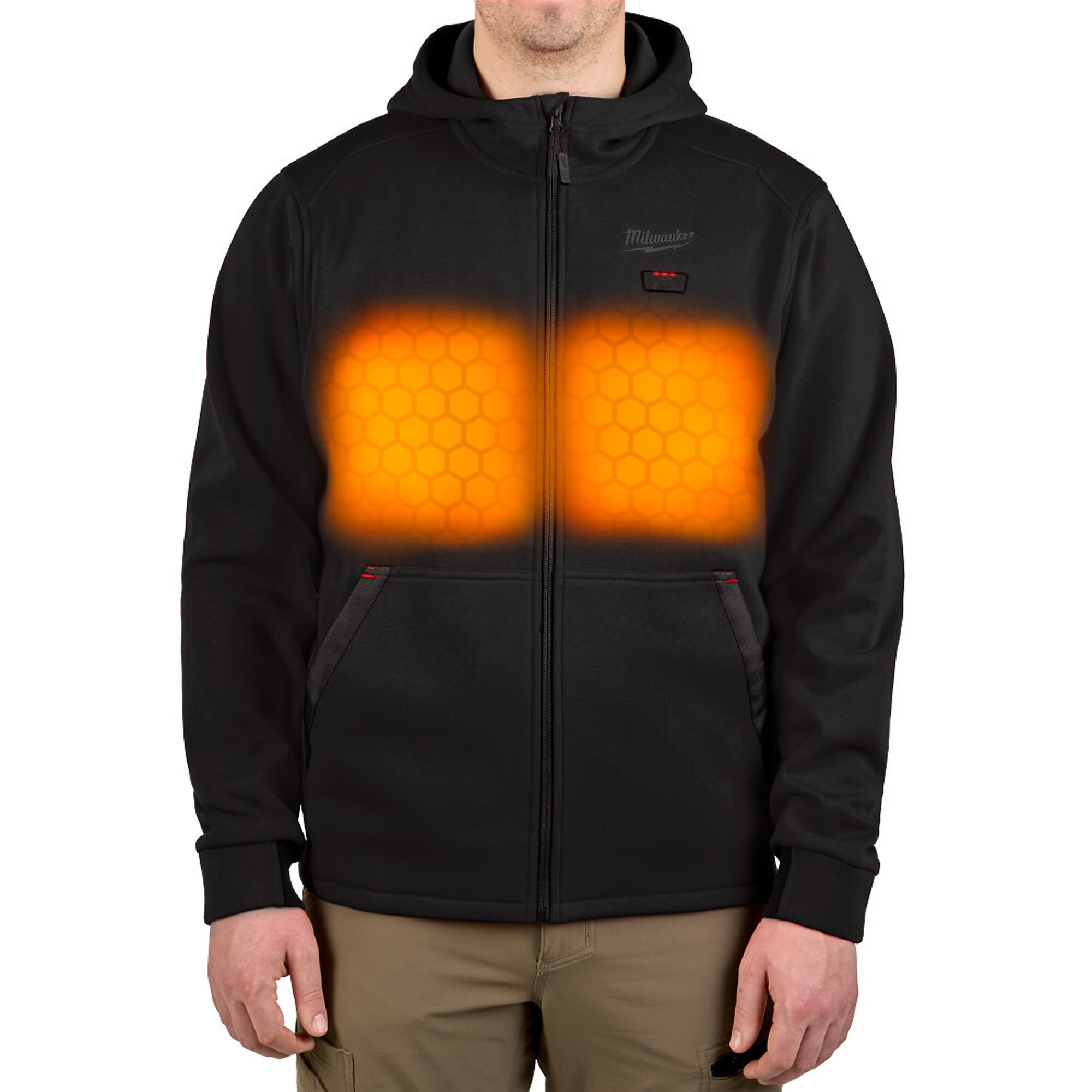 Milwaukee M12 Men's Heated Hoodie Kit, Black, XL, Model# M200B-21XL